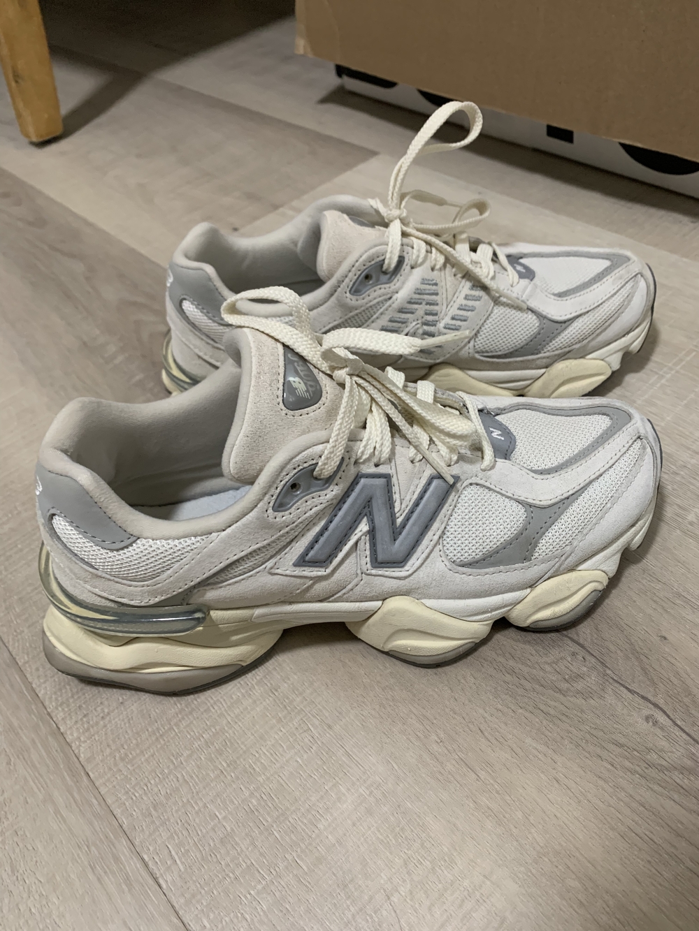 New Balance 9060 Sea Salt Concrete White, Gray and Cream